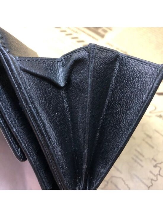 Chanel Trifold Wallet CC Logo Caviar Leather Black - Picture 16 of 16